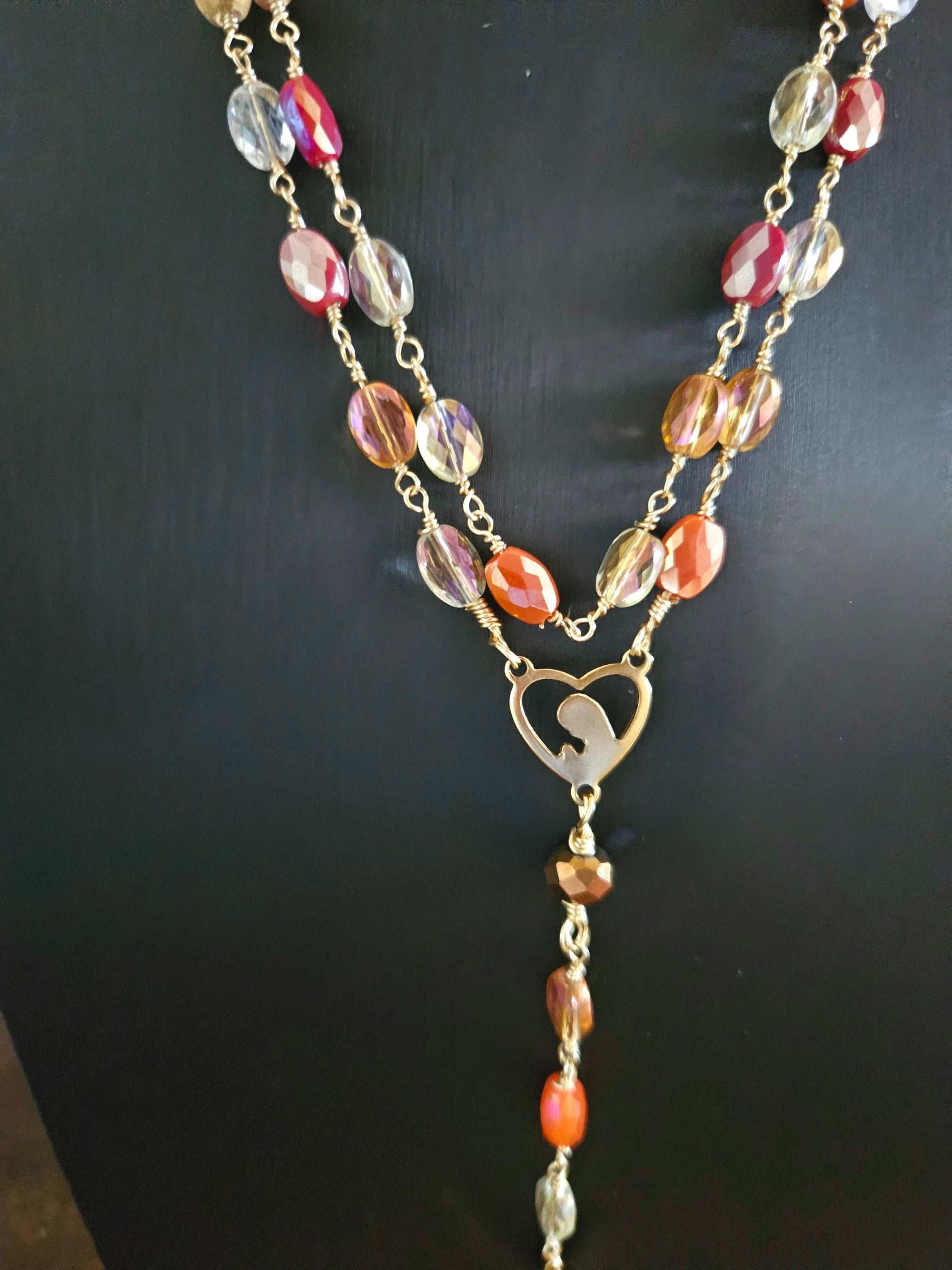 Amber Glow Rosary  