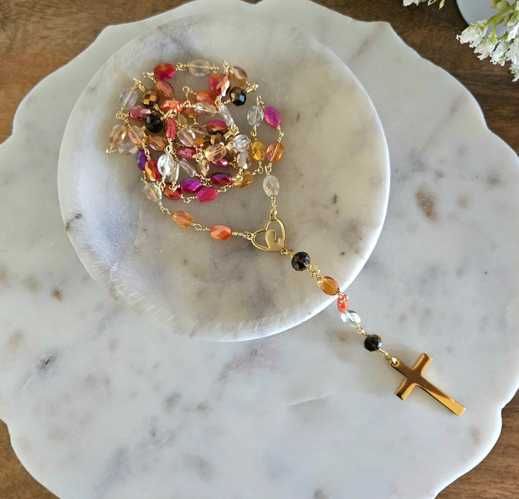 Amber Glow Rosary  