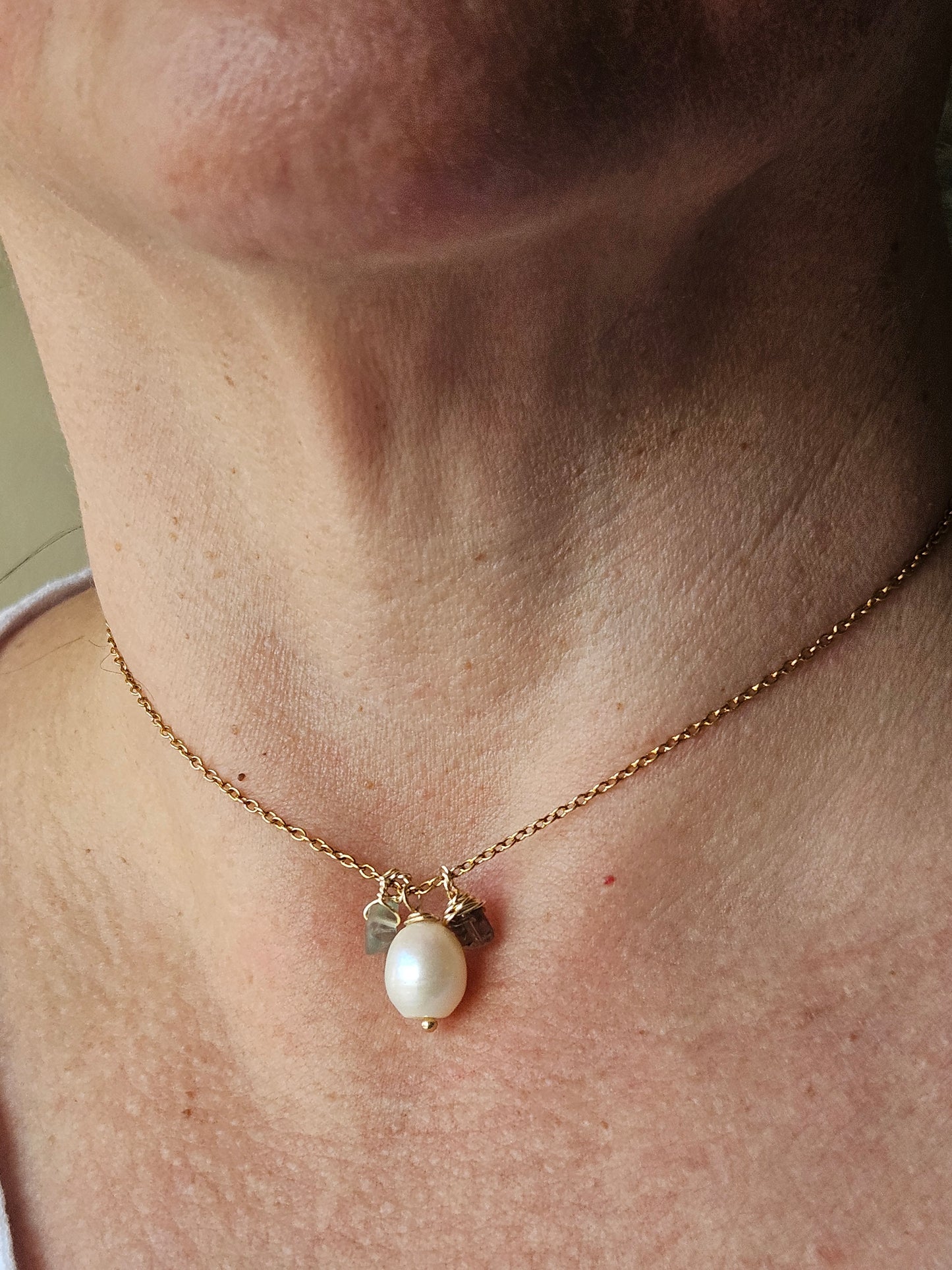 Cadena Perla Aura